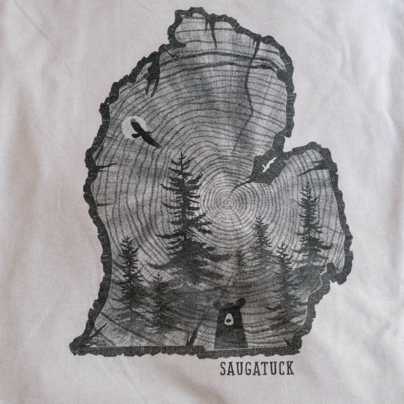 Bumwraps Woodcut Saugatuck Tee