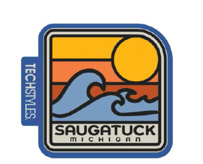 TechStyles Saugatuck Waves Sticker-Small