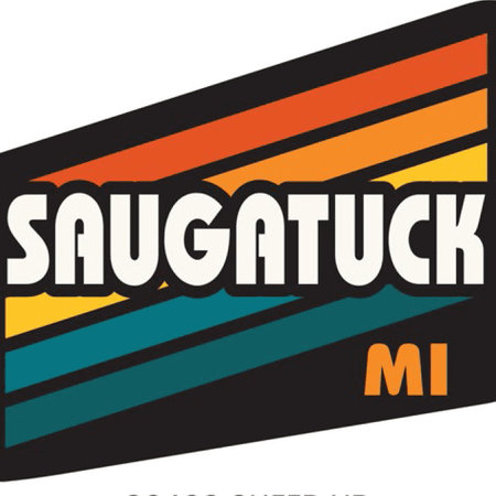 TechStyles Saugatuck Angled Retro Stripes Magnet-Black-3.5"