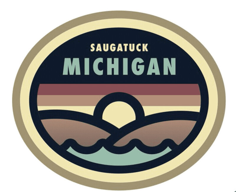 TechStyles Saugatuck Circle Sunset Magnet-Oat-3.5"