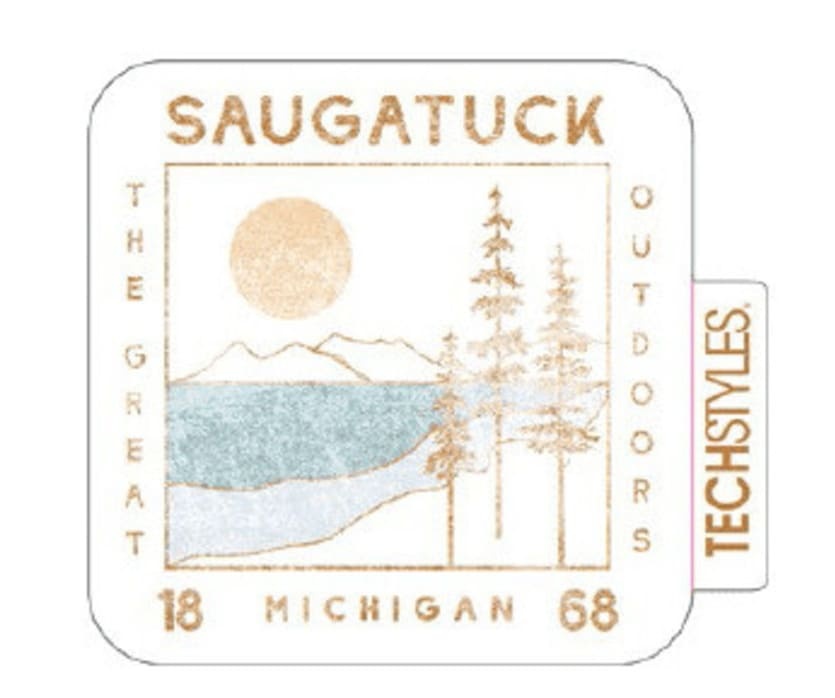 TechStyles TechStyles Saugatuck, The Great Outdoors Sticker-4"