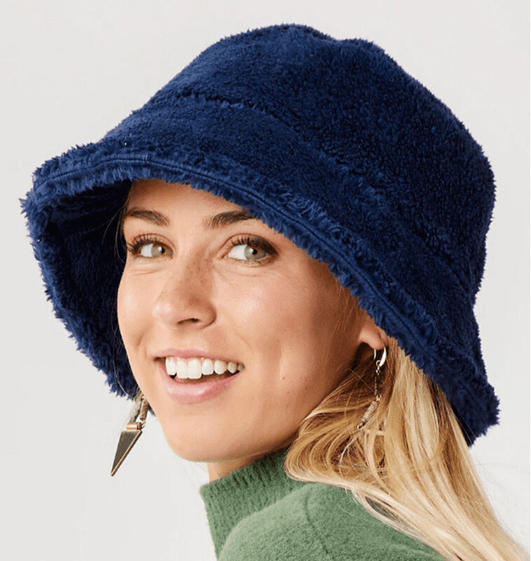 Dropship Cute Sherpa Bucket Hat Women Warm Plush Furry Fleece