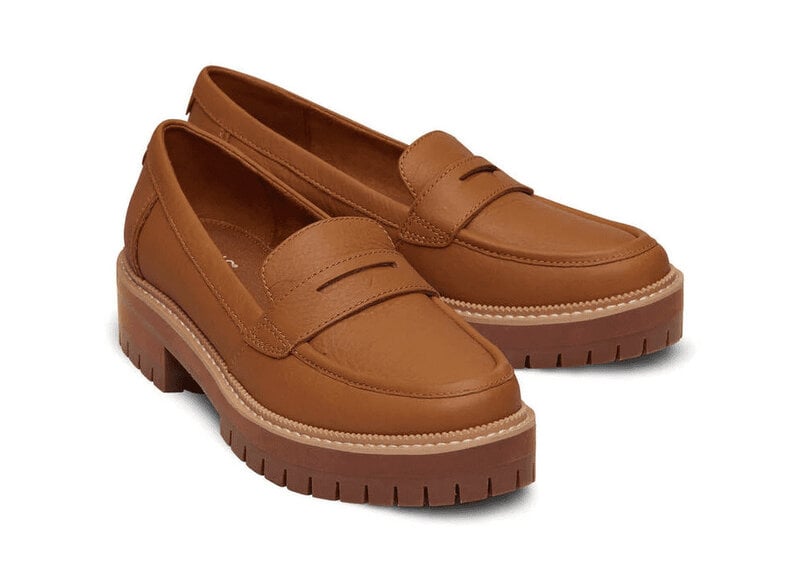 Cara Tan Leather Loafer