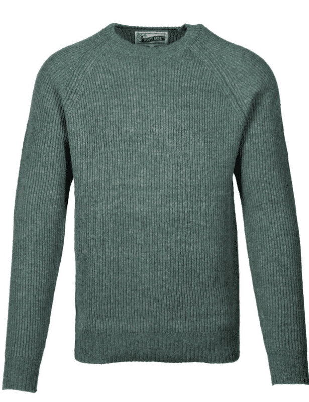 Men's Schott NYC Ribbed Wool Crewneck Sweater