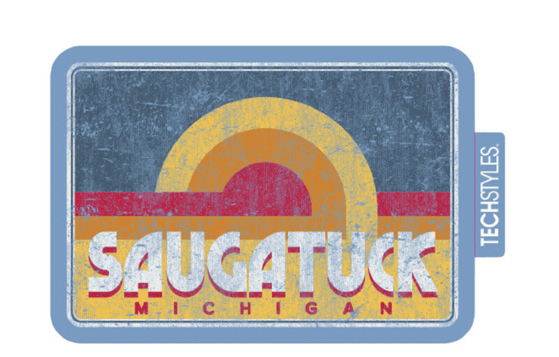 TechStyles Vintage Saugatuck Sunset Sticker - 3.45"