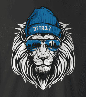 The Michigan Outfitter Men's Detroit Lion Head Tee