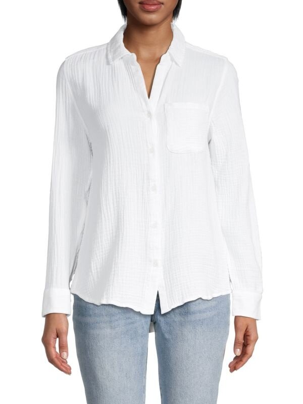 Beach Lunch Lounge Women's Alessia L/S Textured Button Up Shirt