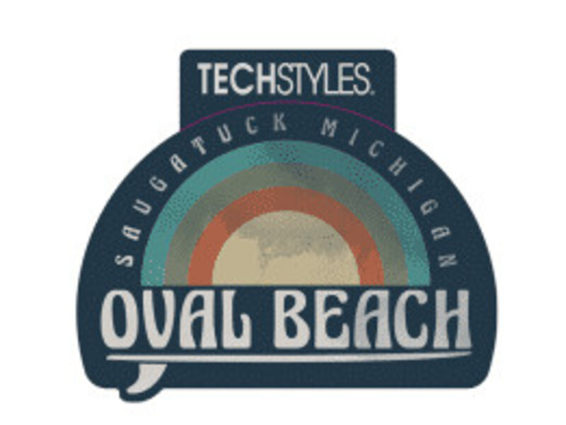 TechStyles Oval Beach Sticker 3x5