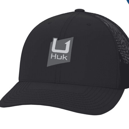 Huk Tidal Map Volcanic Ash Trucker Hat - Kinsey's Outdoors