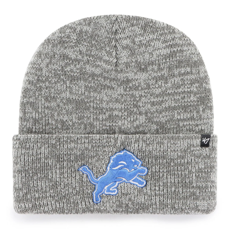 47 Brand Detroit Lions Grey Cuffed Beanie (F24)