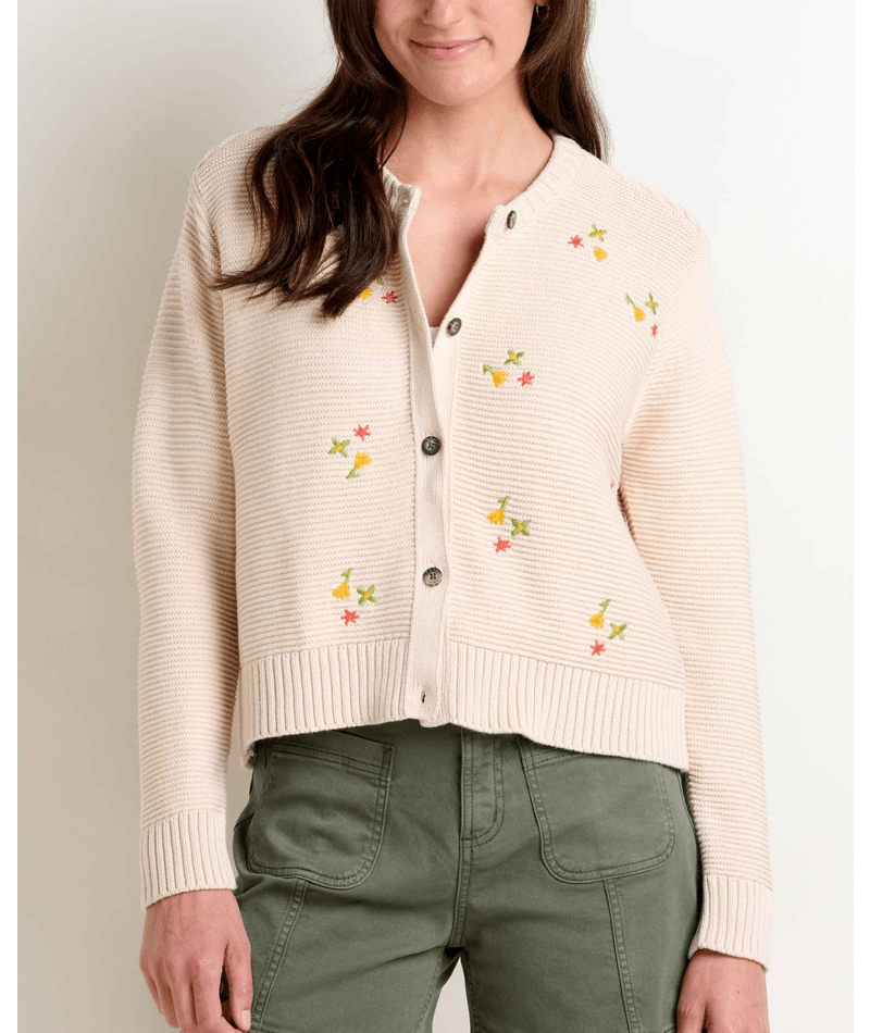 Toad & Co W's Bianca Crew Cardigan Embroidered