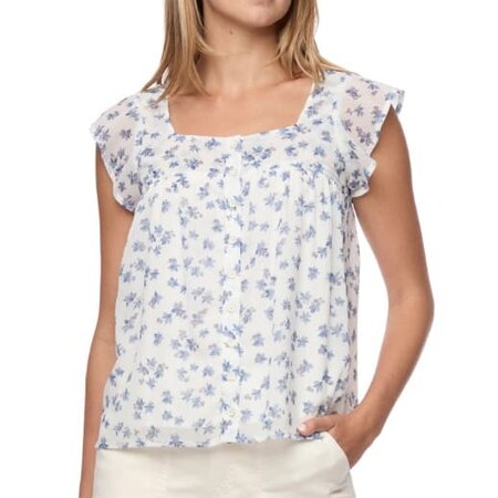 Flag & Anthem Flag & Anthem W's Roslyn Flutter Sleeve Top