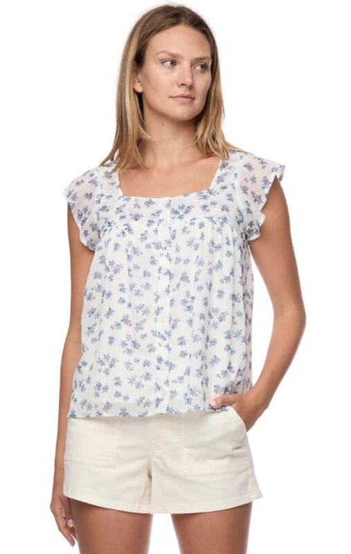 Flag & Anthem Flag & Anthem W's Roslyn Flutter Sleeve Top