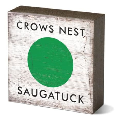League League Crow's Nest Wood Block Sign (F24)