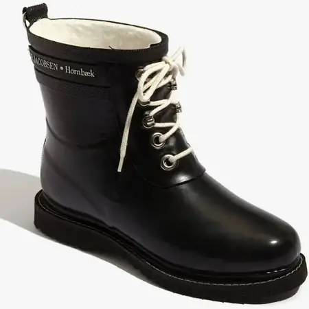 Ilse Jacobsen Rubber Lace Boot (F24) Black  Size 41