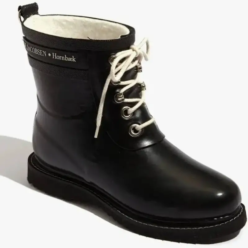 Ilse Jacobsen Rubber Lace Boot (F24) Black  Size 41