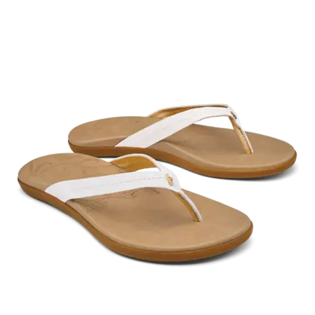 Olukai W's Honu Sandals (F24) Bright White / Golden Sand Size 11