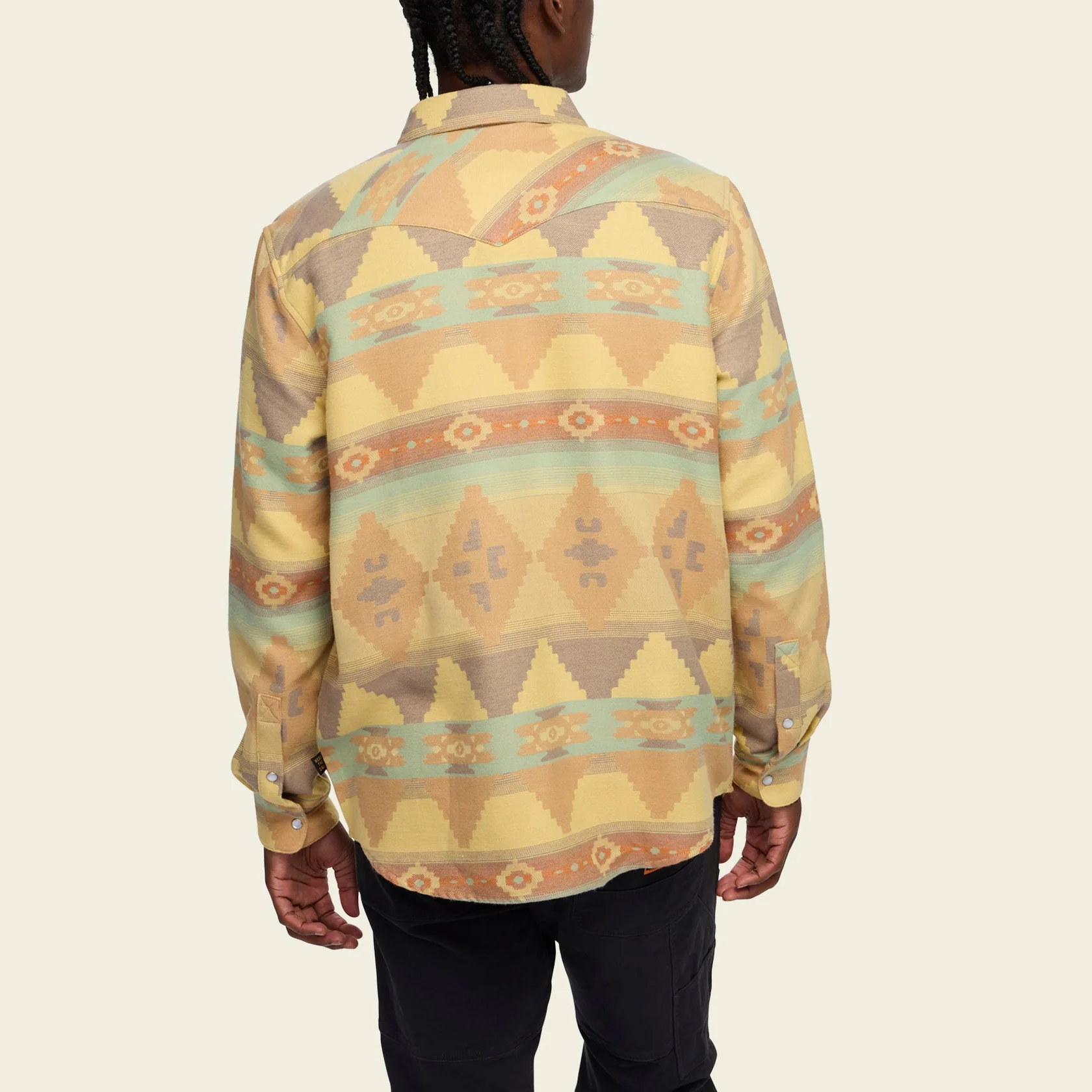 Howler Bros Sheridan Flannel - Mitla Motifs : Old Gold