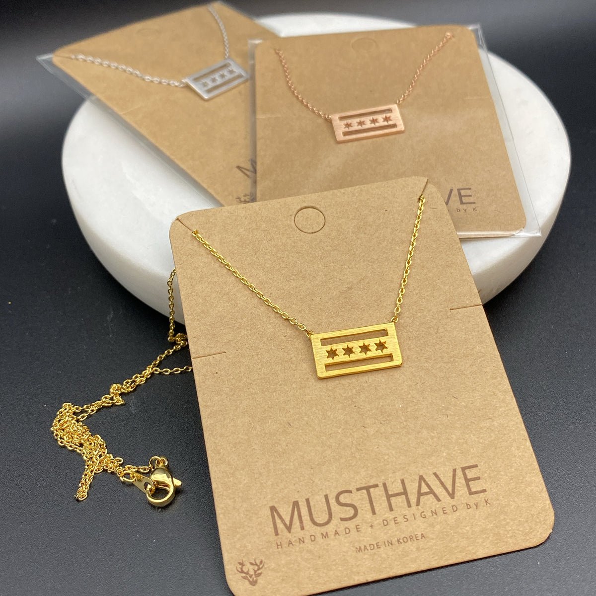 Musthavemustget Must Have Chicago Flag Necklace