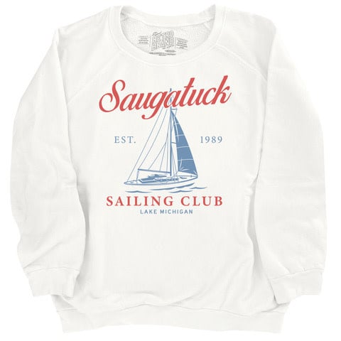 Wildcat Retro Brand Saugatuck Sailing Club Crop Sweat