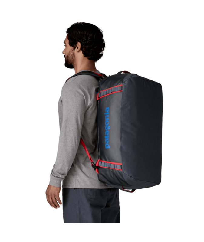 Patagonia Black Hole Duffel 55L Smolder Blue w/Amanita Red ALL | Shop the Shark - Landsharks Outfitters Patagonia Black Hole Duffel 55L Smolder Blue w/Amanita Red ALL | Shop the Shark - Landsharks Outfitters