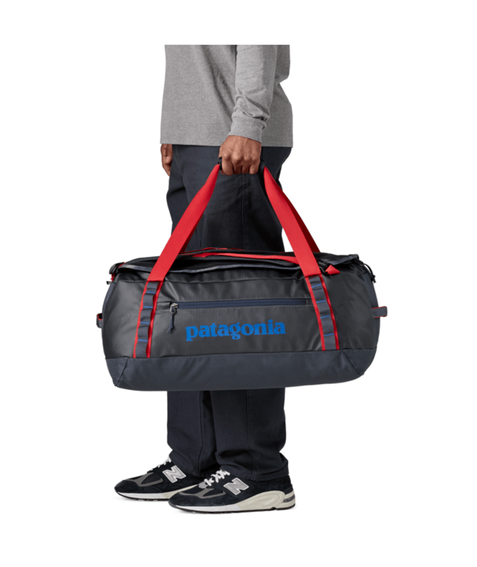 Patagonia Black Hole Duffel 55L Smolder Blue w/Amanita Red ALL | Shop the  Shark - Landsharks Outfitters
