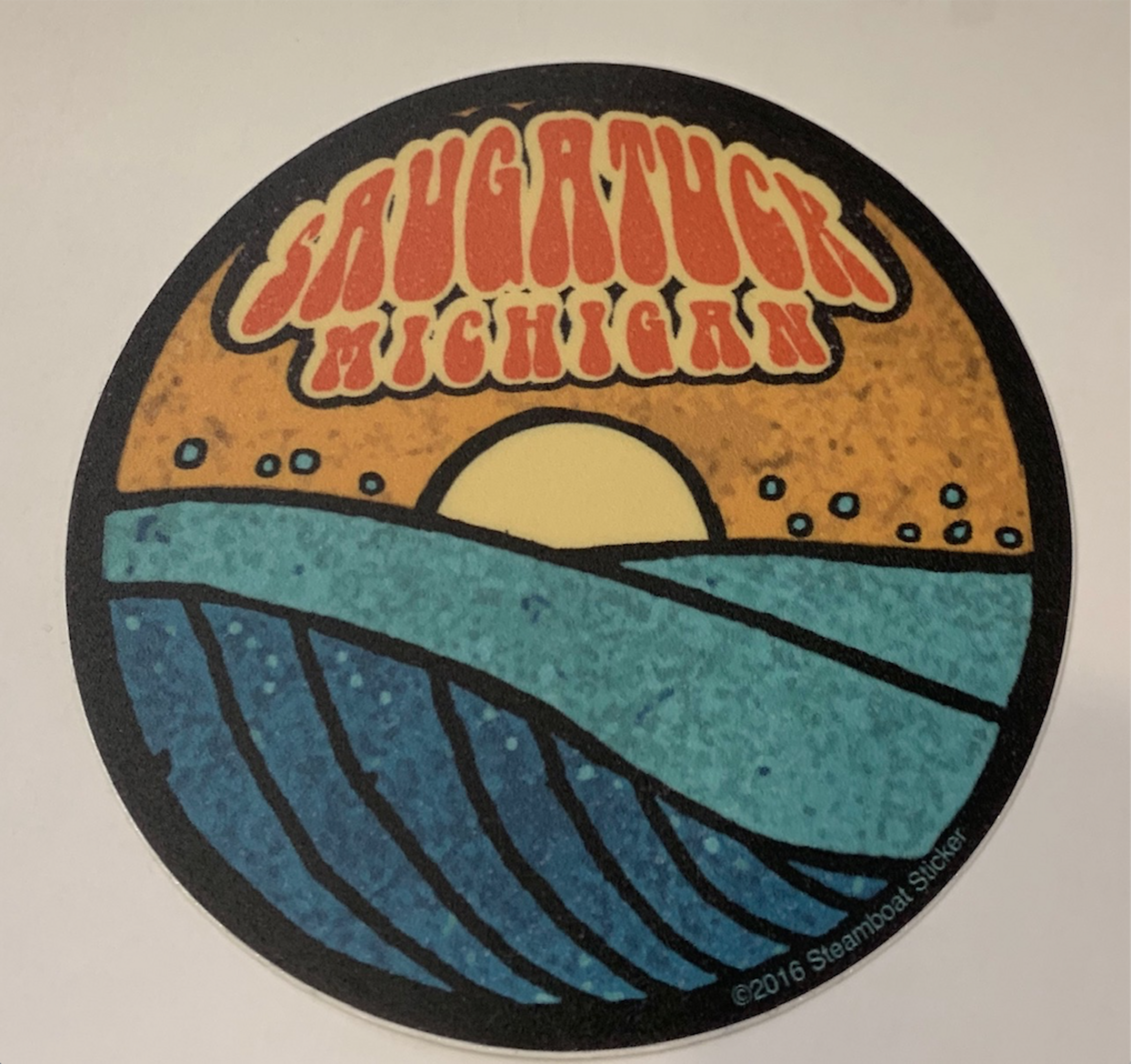 Steamboat Sticker Saugatuck Wave | Shop the Shark - Landsharks Outfitters
