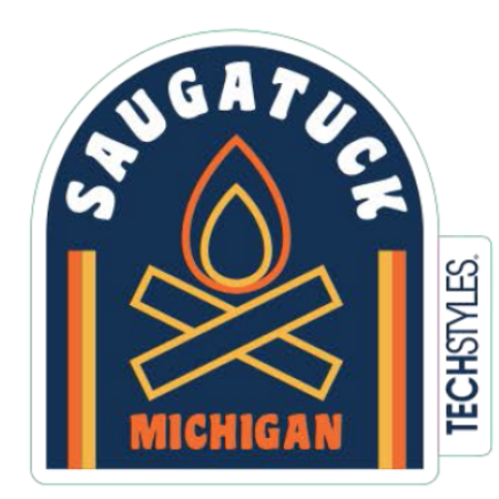 TechStyles TechStyles Saugatuck Mini Campfire Sticker- 2"