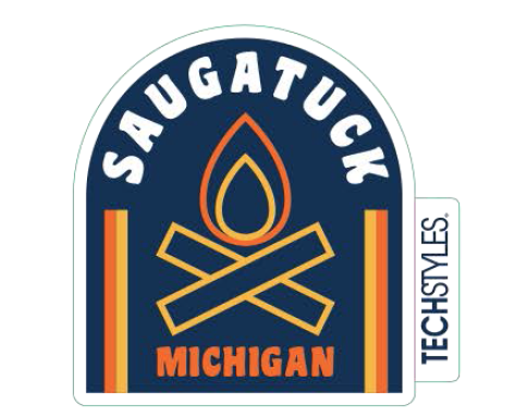 TechStyles TechStyles Saugatuck Mini Campfire Sticker- 2"