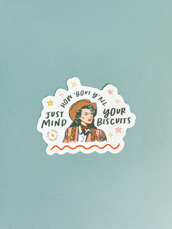 Girl Riot Society Girl Riot Society Mind Your Biscuits Sticker