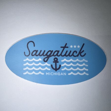 Oval, Saugatuck Anchor Sticker