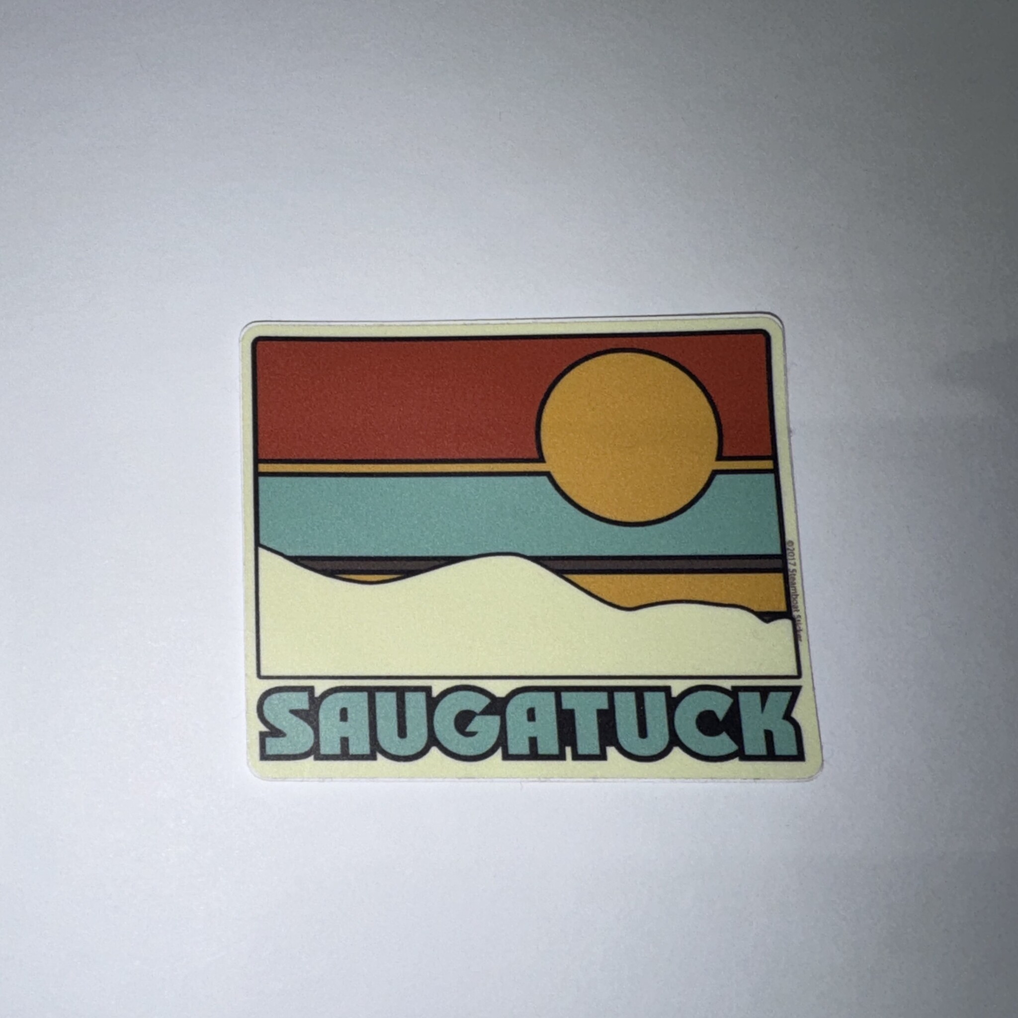 Steamboat Sticker Steamboat Sticker Retro Sunset