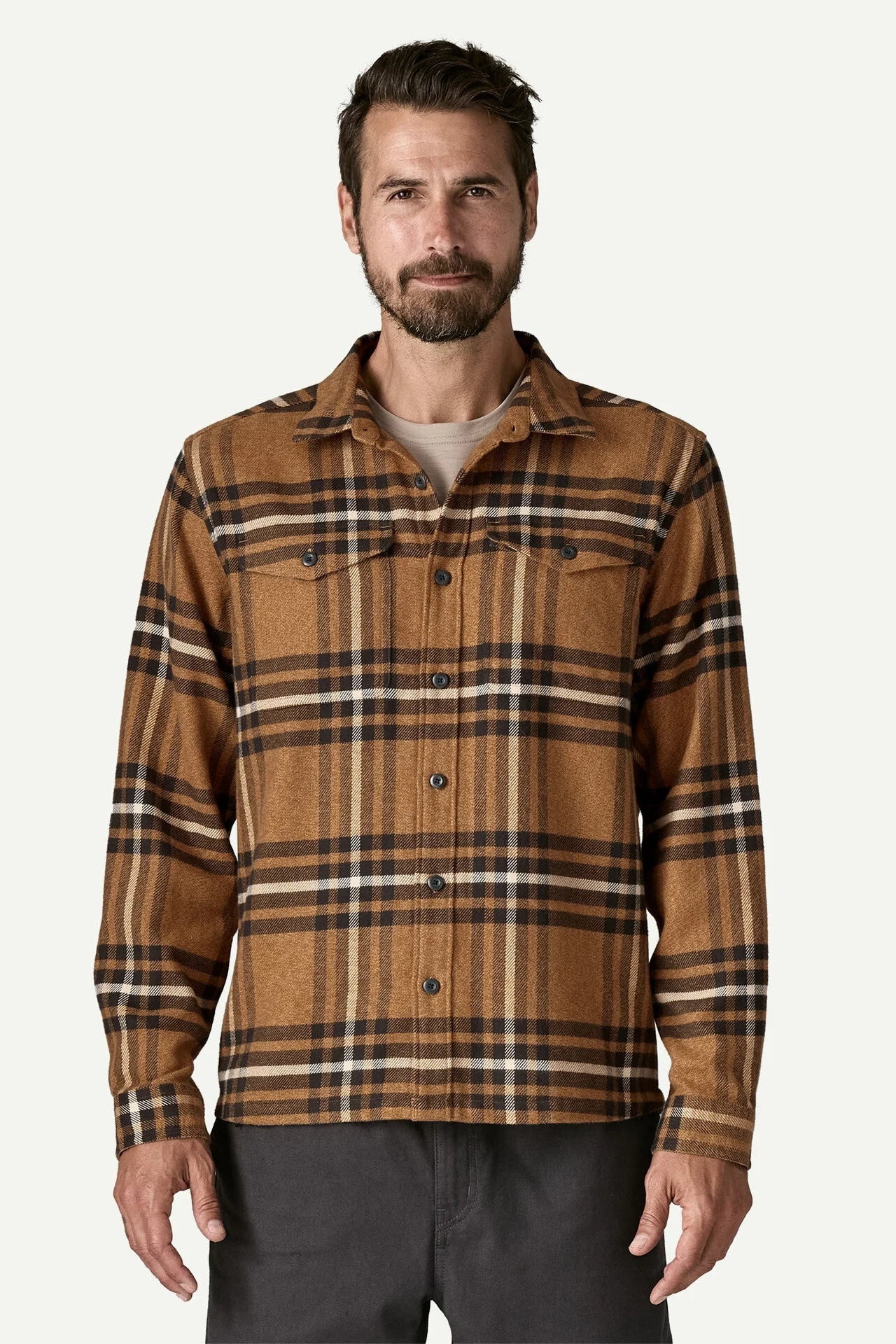 Patagonia Patagonia M's Fjord Flannel Shirt Catch: Deer Brown M