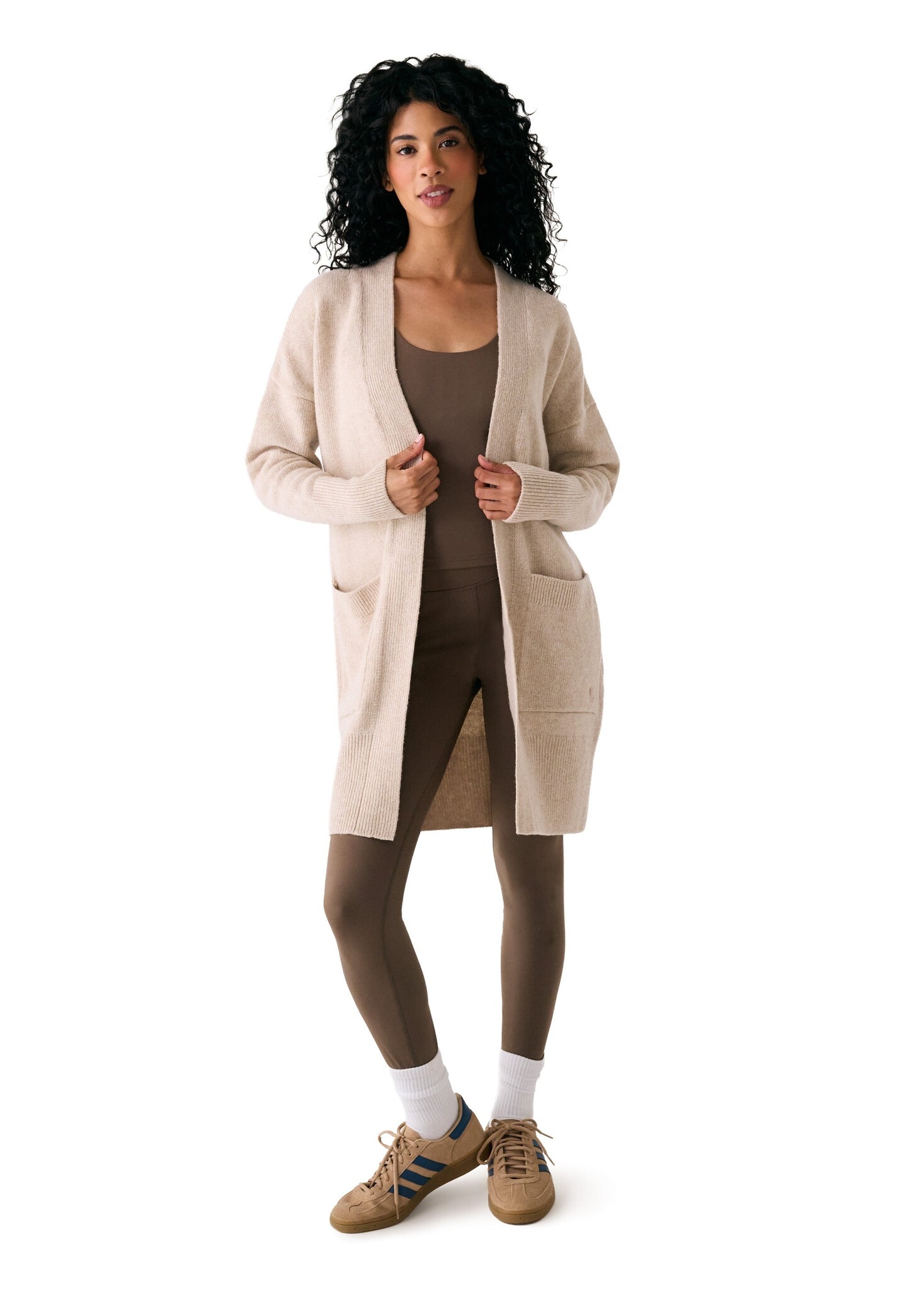 Lole Lole VERDUN CARDIGAN SWEATER ABALONE HEATHER M