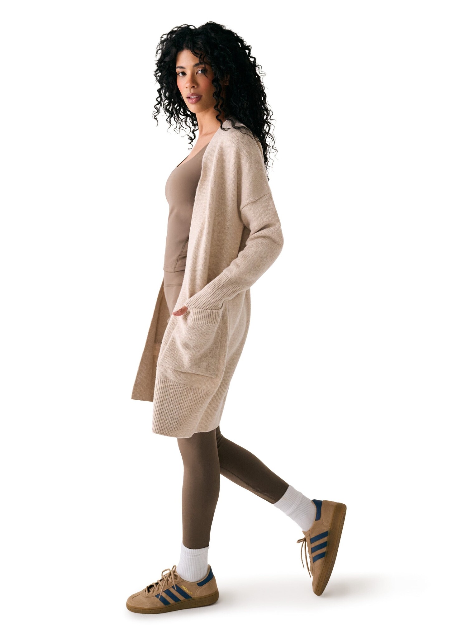 Lole Lole VERDUN CARDIGAN SWEATER ABALONE HEATHER M