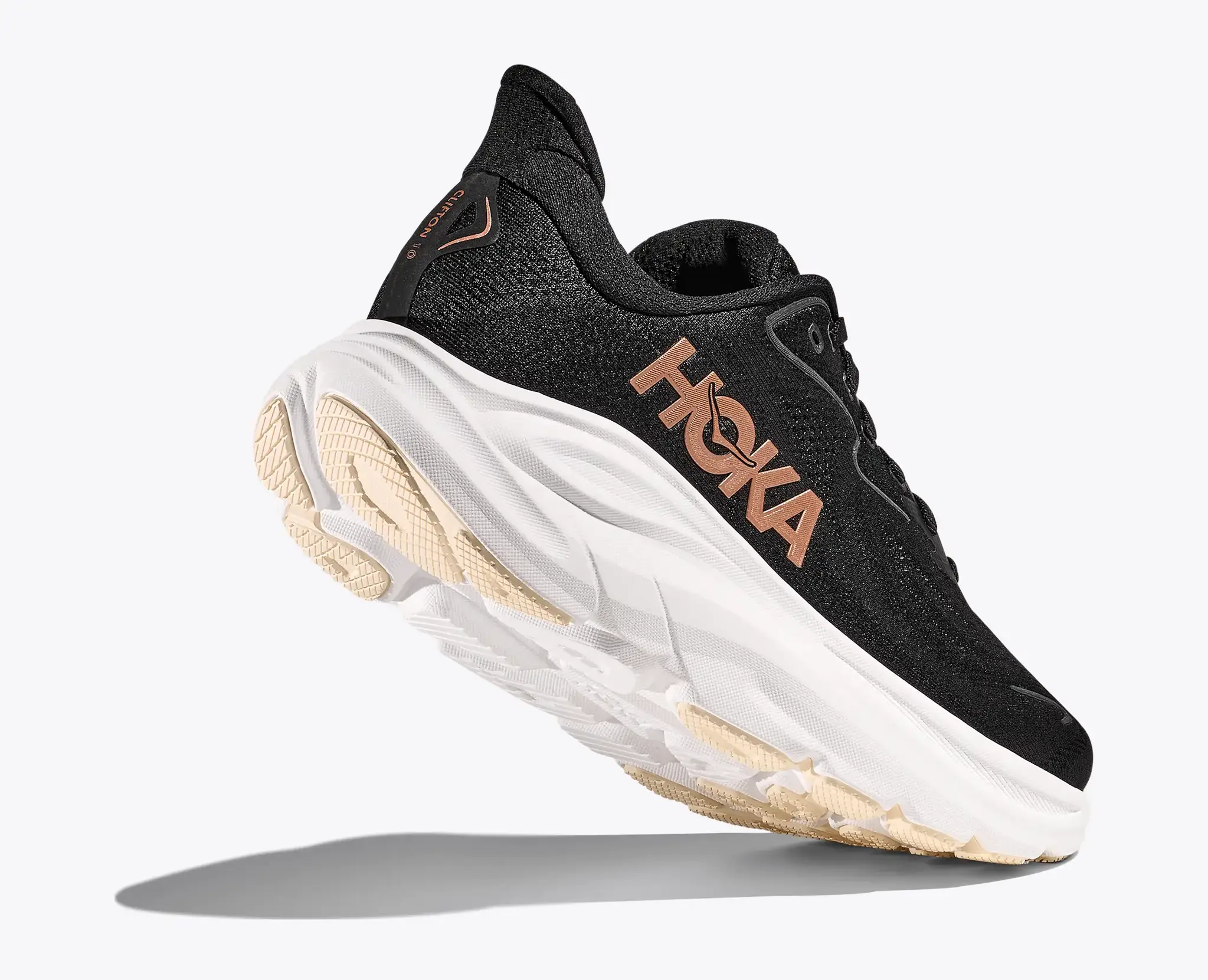 Hoka Hoka W's Clifton 10 Black/ Rose Gold 7.5