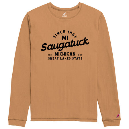 League League M's Saugatuck Great Lakes State Waffle Crew Tan 2XL