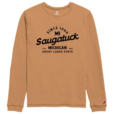 League M's Saugatuck Great Lakes State Waffle Crew Tan Size XXL