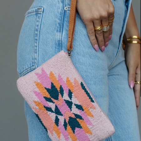 Panache Apparel Co. Panache Aztec Wristlet Pink