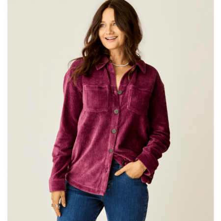 Carve Designs Carve Designs Hudson Stretch Cord Shacket Nirvana XS (Y25)