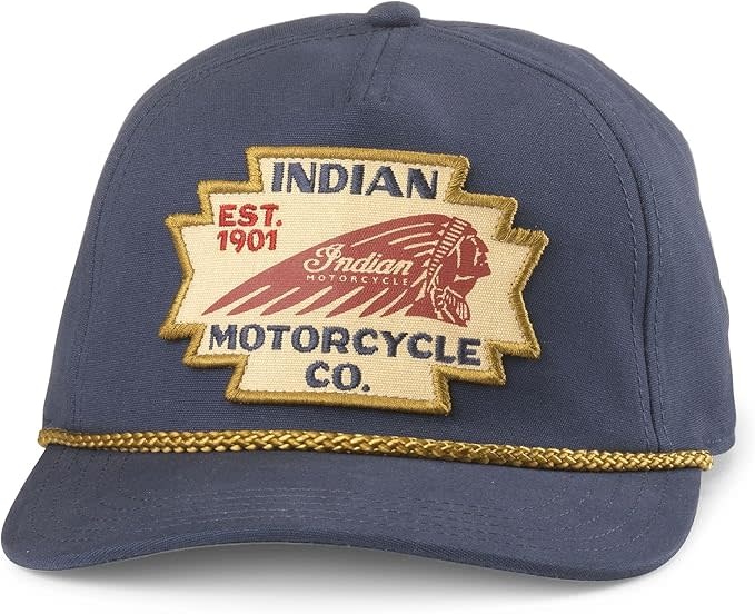 American Needle American Needle Indian Motorcycle Canvas Cappy Navy