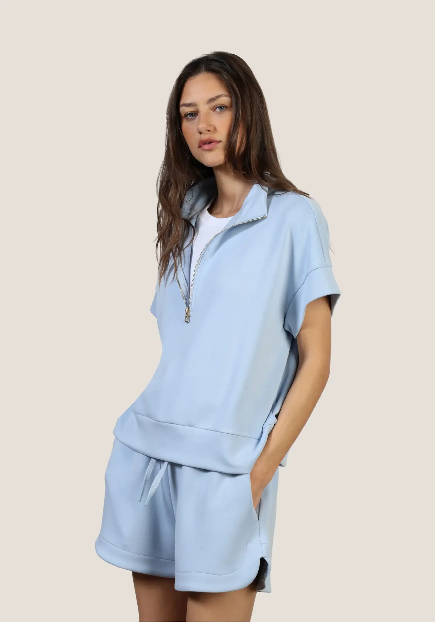 Dylan W's S/S Half-Zip Top