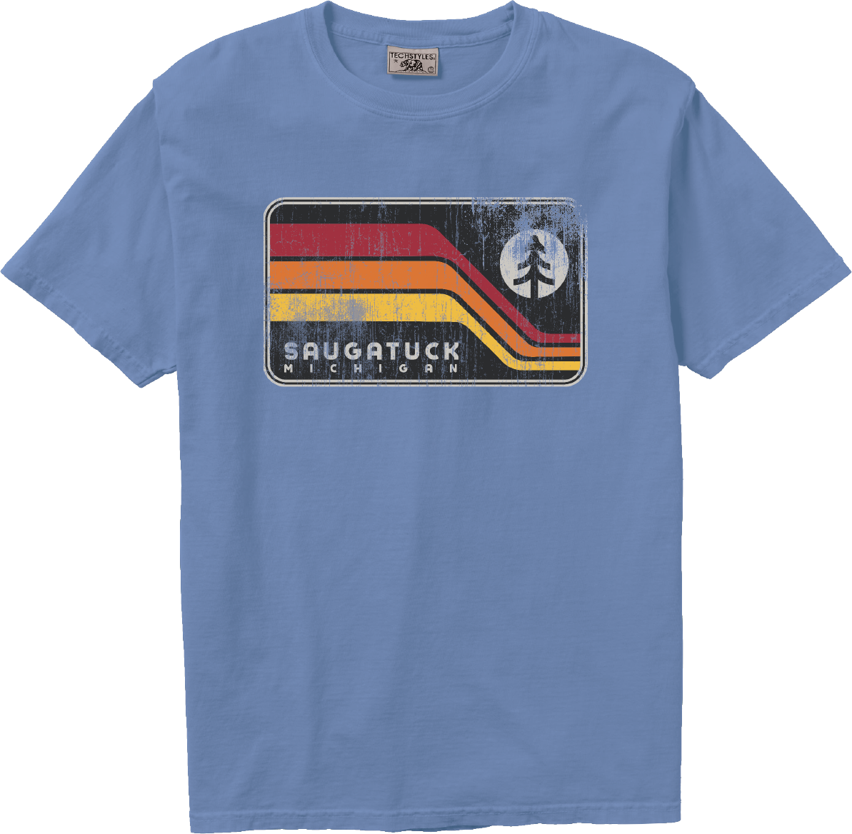 TechStyles Techstyles Saugatuck Tree & Stripes Tee