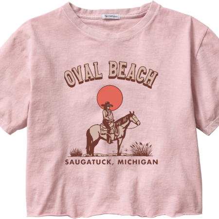 TechStyles Techstyles Oval Beach Crop Tee