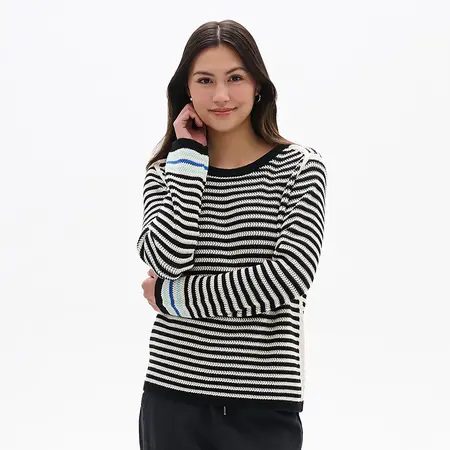 Hatley Hatley Pointelle Stripe Sweater