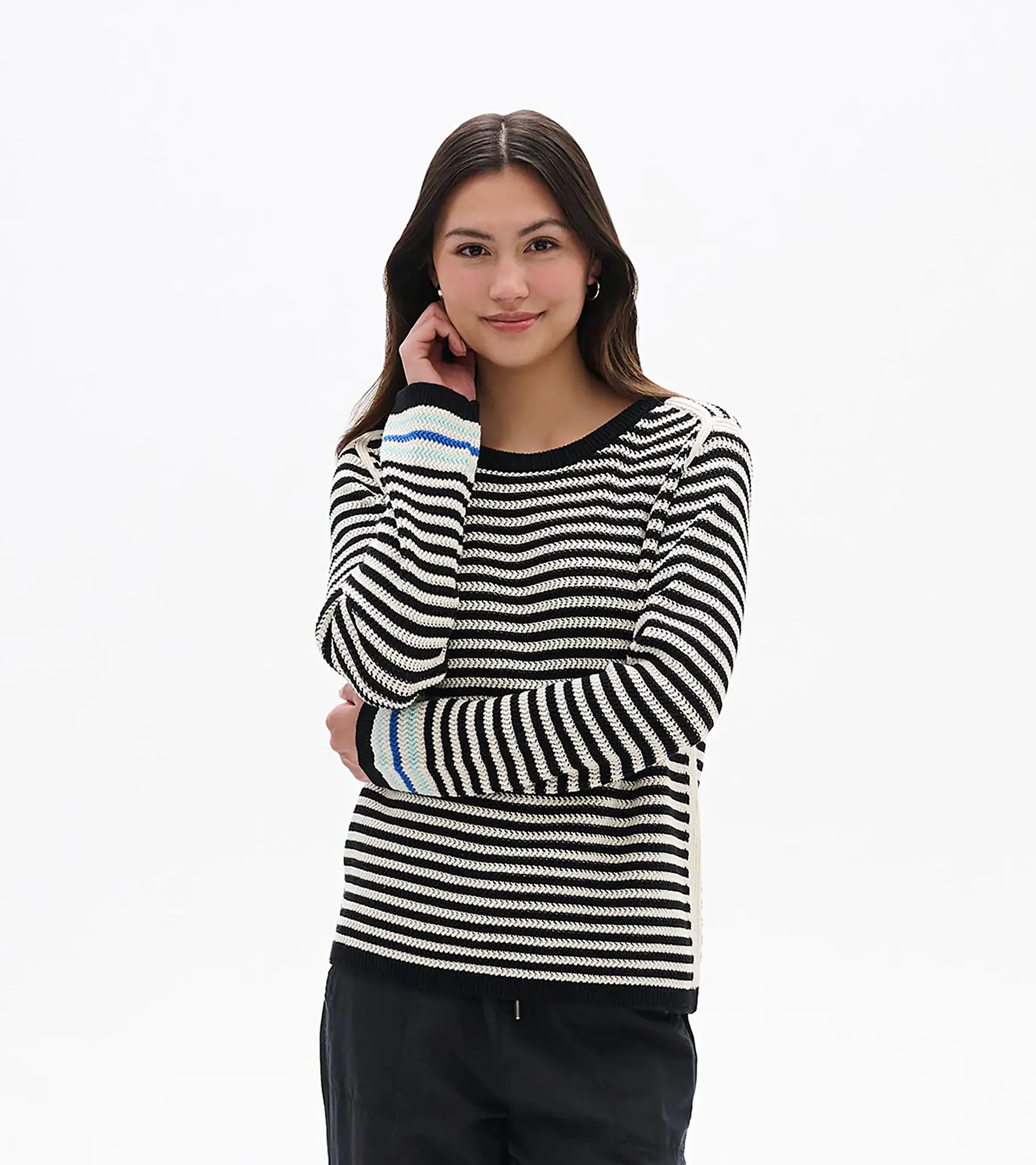 Hatley Hatley Pointelle Stripe Sweater