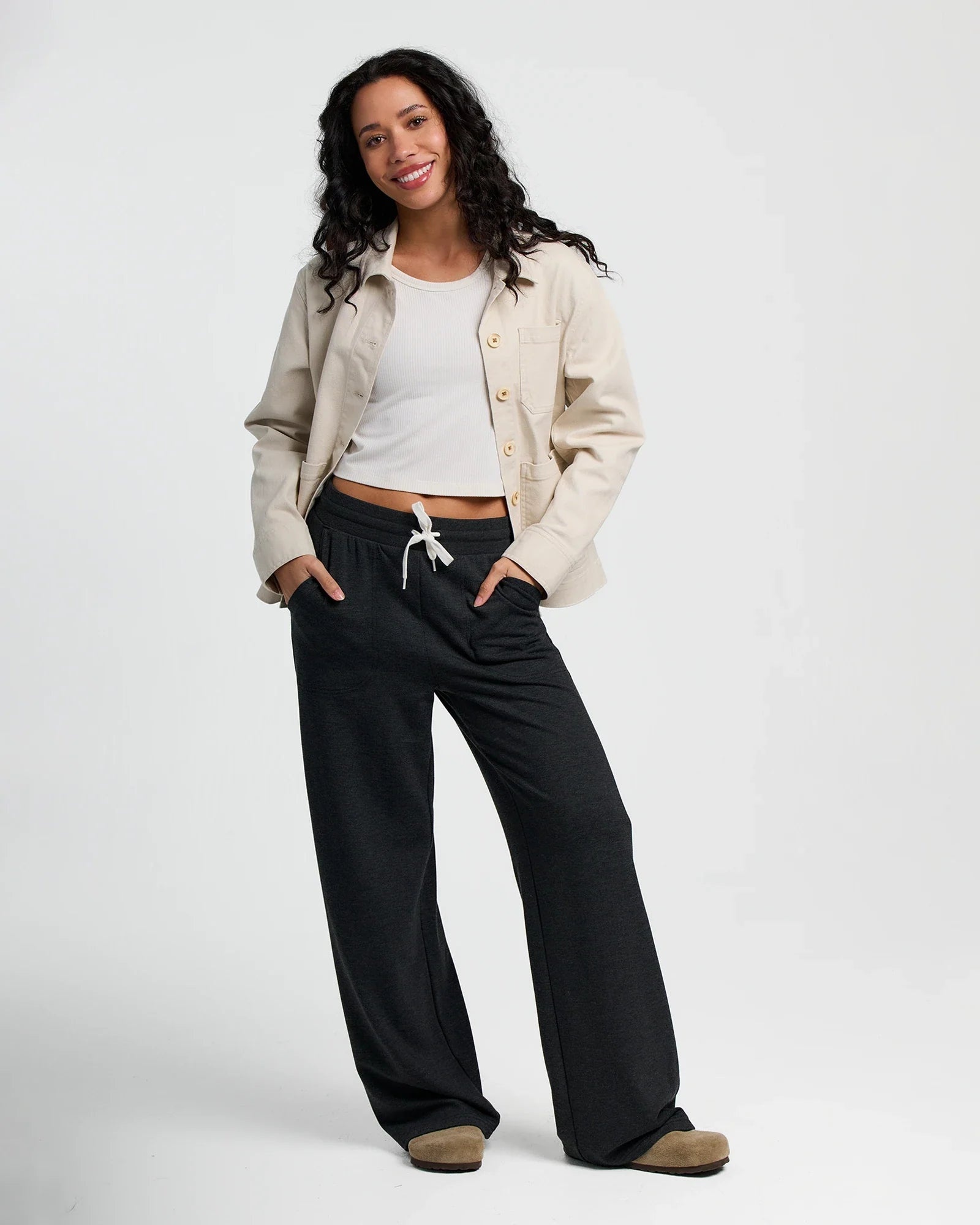 Free Fly Free Fly W's Bamboo Lightweight Fleece Wide Leg Pant