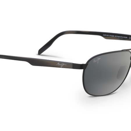Maui Jim Castles Matte Black Neutral Grey