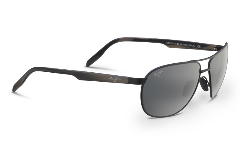 Maui Jim Castles Matte Black Neutral Grey