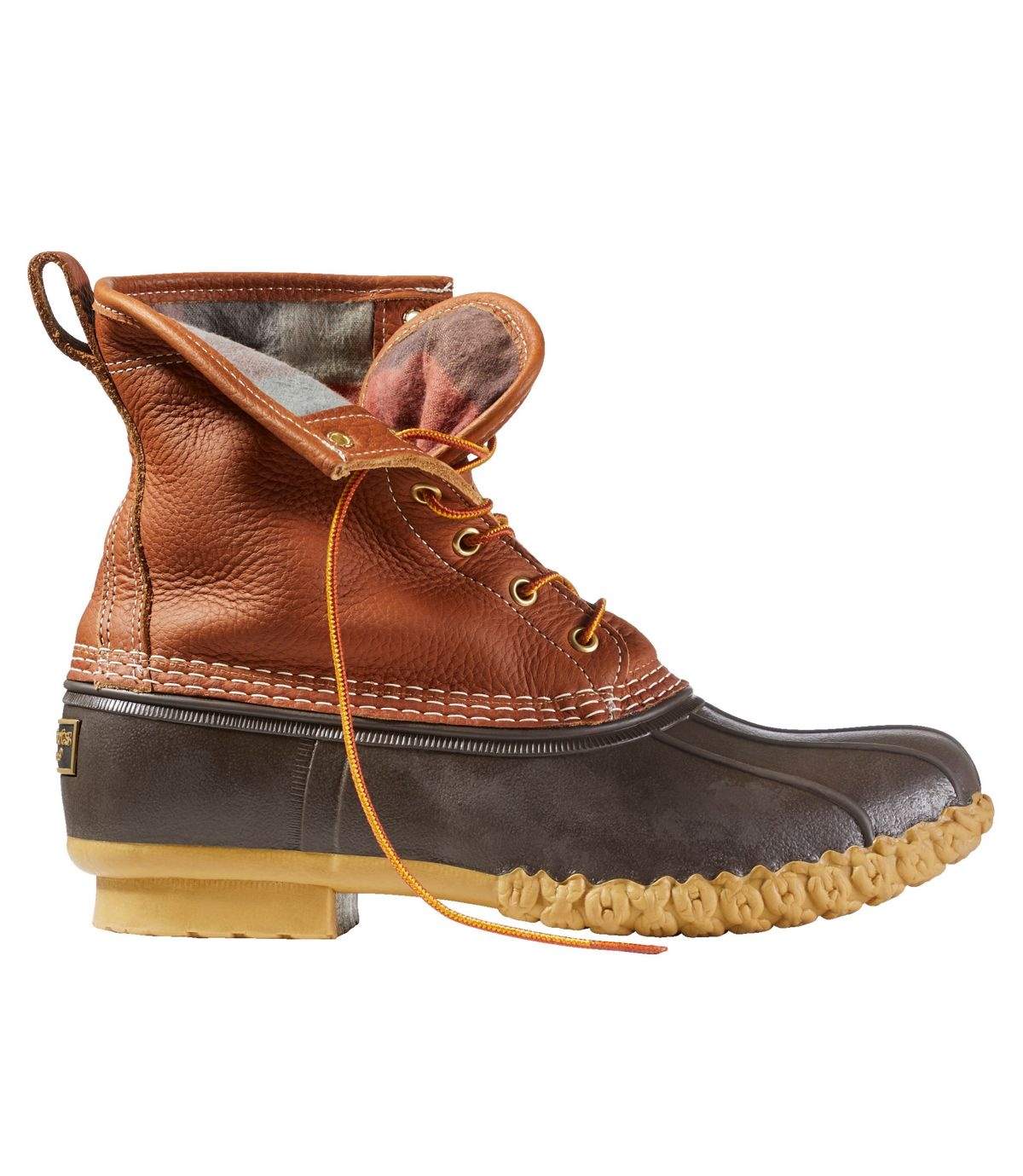 L.L. Bean L.L. Bean M's Bean Boot 8" Leather Insulated Flannel Lined